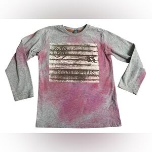 Gray and Pink Kids Long Sleeve Shirt Zara. Kids size 4-5y